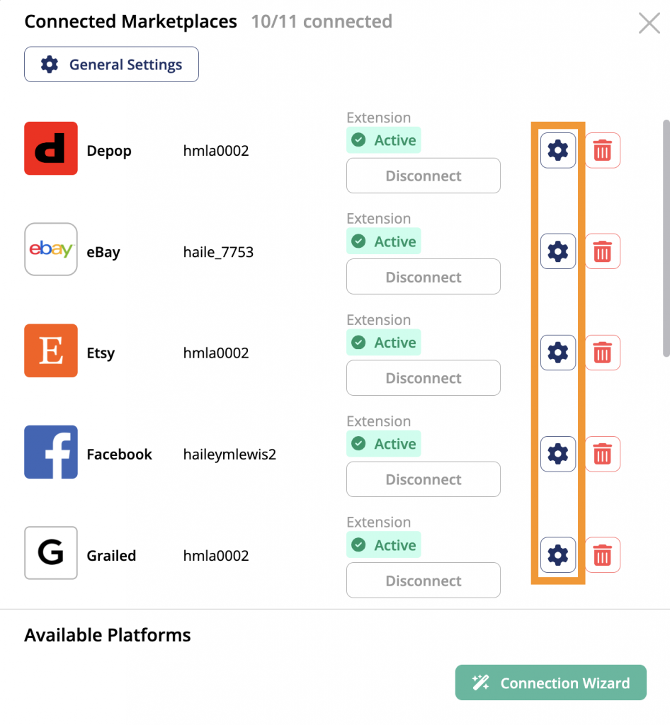 Managing Marketplace Settings